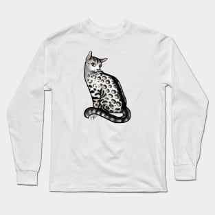 Cat - Bengal Cat - Snow Long Sleeve T-Shirt
